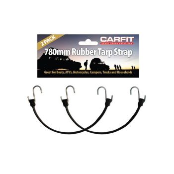 Carfit 46RS780-2 780mm Rubber Tarp Strap Twin Pack