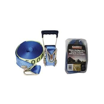 Carfit 46RTHD5090-1 50mm x 9m Heavy Duty Ratchet Tie Down with Hook and Keeper