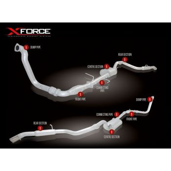 XForce 3 Inch Turbo Back System (No-Cat) Stainless Steel