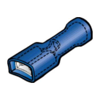 Narva 56144 6.3 X 0.8MM Female Blade Terminal Blue (100 pack) 