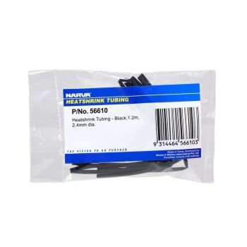Narva 56610 2.4mm Black Heatshrink (1.2M)