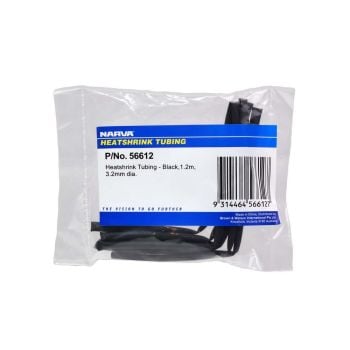 Narva 56612 3.2mm Black Heatshrink (1.2M)
