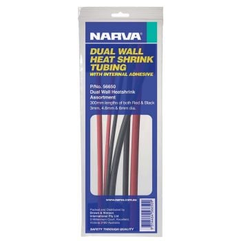 Narva 56650 Dual Wall Heatshrink Tubing Assortment 3mm - 6mm DIA.