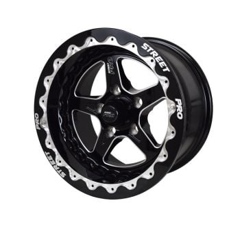 Street Pro 002 Convo Pro Drag Wheel Bead Lock Style Black 15x8.5" 5x4.5" PCD 3.5" Back Space suits Ford