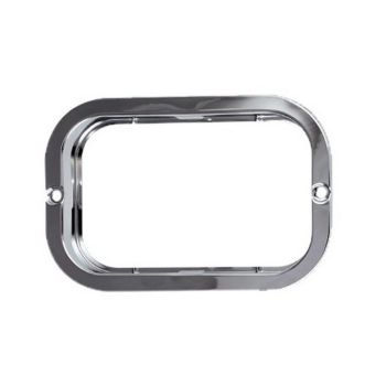LED Autolamps 59401C Chrome Steel Rectangular Flange T/S 130 Series Rear Lamps