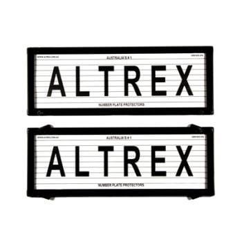 6 figure Number Plate Covers Black With Lines Altrex 6L
