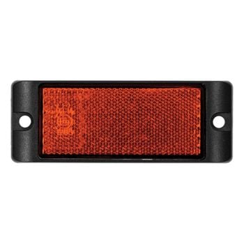 LED Autolamps 7035A Twin Pack Amber Reflex Reflector With Black Mounting Bracket