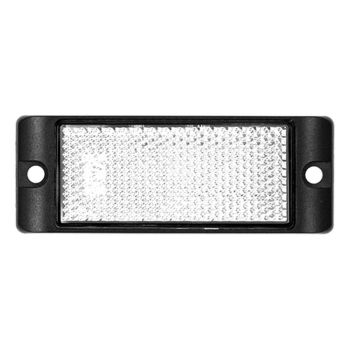 LED Autolamps 7035W Twin Pack White Reflex Reflector With Black Mounting Bracket