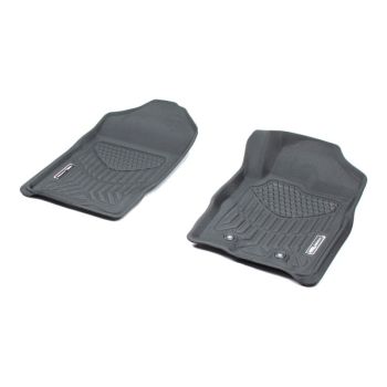TruFit MaxTrac Front Black Rubber Floor Mats with Drivers Anchor Points fits Ford Everest 2015 - 2021