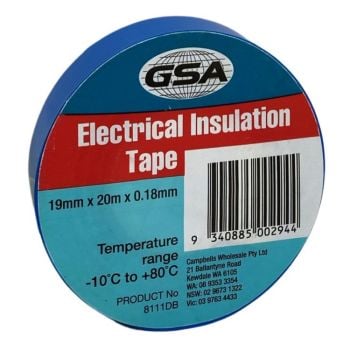 GSA Electrical Tape Blue 19mm x 20m 8111DB