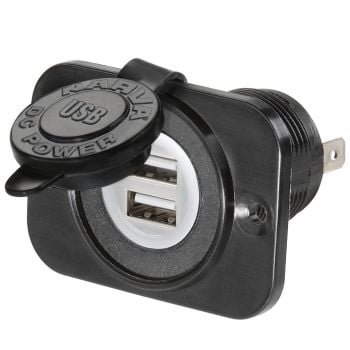 Narva 81134BL Heavy-Duty Dual USB Socket