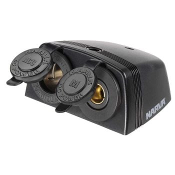 Narva 81164BL Heavy-Duty Twin Surface Mount Accessory/Merit Sockets