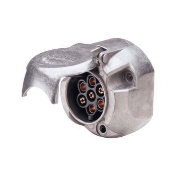 Narva 82062BL 7 Pin Large Round Metal Trailer Socket