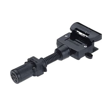 Narva 82215BL 7 Pin Small Round Socket on Car to 7 Pin Flat Plug on Trailer