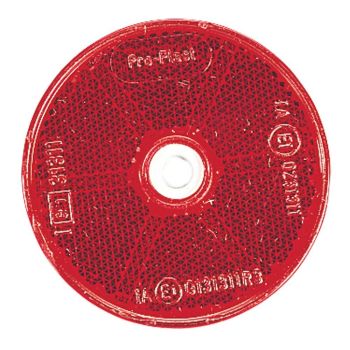 Narva 84012/50 Red Retro Reflector with Central Fixing Hole