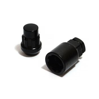 SAAS 913021BC Wheel Lock Nuts Splined Bulge 1 2 Black Pk 4