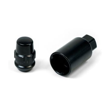 SAAS 923325BC Wheel Lock Nuts Splined Acorn Bulge 12mm x 1.25 Black Pk 4
