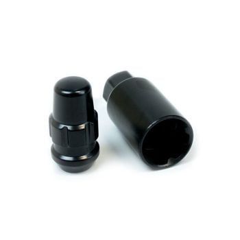 SAAS 924429BC Wheel Lock Nuts Splined Acorn Bulge 44mm 14mm x 1.50 Black Pk 4