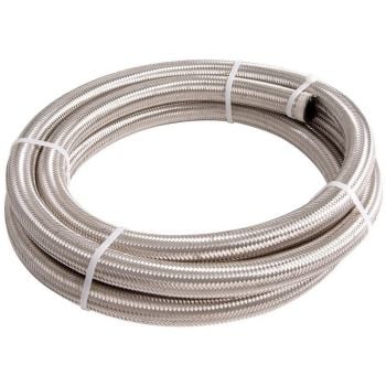 Aeroflow 100 Series Braided Stainless Rubber Lined Hose -8AN 1m