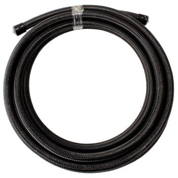 Aeroflow 100 Series Braided Stainless Rubber Lined Hose -12AN Black 3m