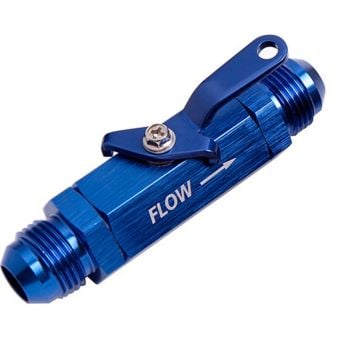 Aeroflow Shut Off Valve -4AN Blue