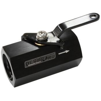 Aeroflow Female Shut Off Valve -10ORBBlack