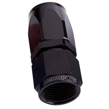 Aeroflow 100/150 Series Taper 1pc Swivel Straight Hose-End -6AN Black 