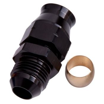 Aeroflow Tube to Male AN Adapter 5/16in to -6AN Black 