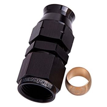 Aeroflow Tube to Female AN Adapter 1/2in to -8AN Black 