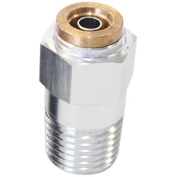 Aeroflow Straight 1/8in NPT to 3/16in Nylon Quick Release Fitting Silver