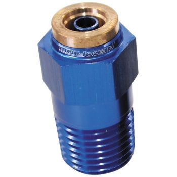 Aeroflow Straight 1/8in NPT to 1/4in Nylon Quick Release Fitting Blue
