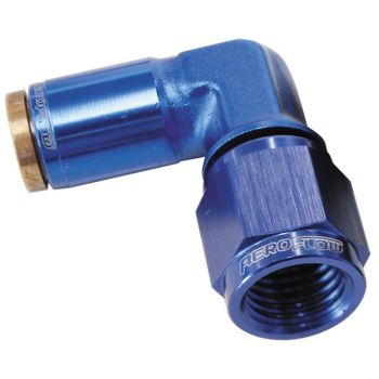 Aeroflow 90 -4AN to 1/4in Nylon Quick Release Fitting Blue