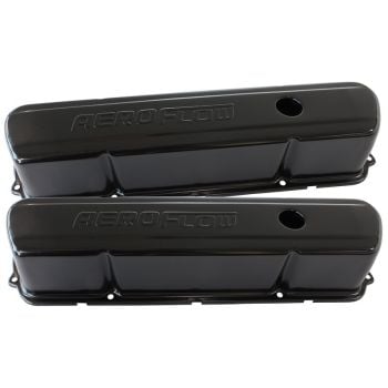 Aeroflow Black Steel Valve Covers