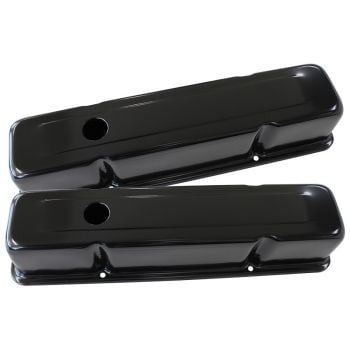Aeroflow Black Steel Valve Covers