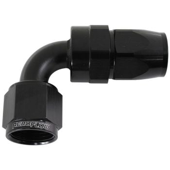 Aeroflow 200 Series PTFE 90 Hose-End -8AN Black 
