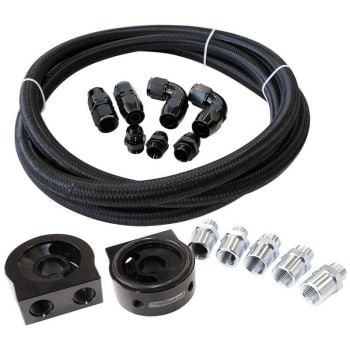 Aeroflow Universal Oil Cooler Line Kit 3m Braided Hose universal oil filter sandwich plate