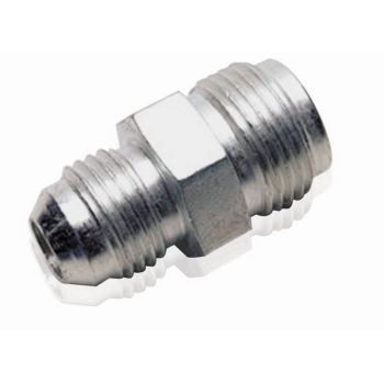 Aeroflow Power Steering Adaptor 5/8in-18 Inverted Seat to -6AN Stainless. GM/Sag PS