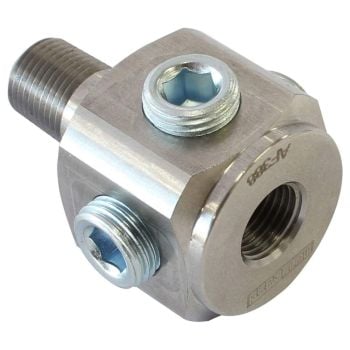 Aeroflow AF388 1/8" BSP To NPT Block Adapter 1 X Male To 5 X Female Tee