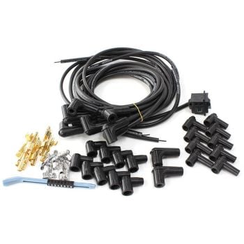 Aeroflow Xpro Universal 8.5mm V8 Ignition Lead Set with 90 Spark Plug Boots Black 