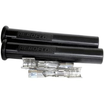Aeroflow Xpro Silicone Multi Angle Spark Plug Boots & Terminals Black 2PK