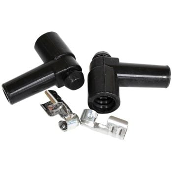 Aeroflow Xpro Silicone 90 HEI Boots & 90 Terminals Black 2PK
