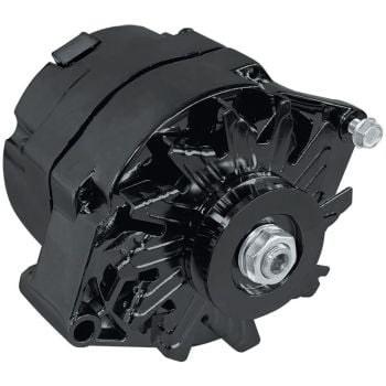 Aeroflow 140amp Chev Style 1-Wire Alternator Black