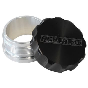 Aeroflow 1in Billet Aluminium Weld-On Filler with Black Cap