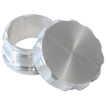 Aeroflow 2in Billet Aluminium Weld-On Filler with Silver Cap