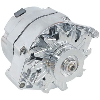 Aeroflow 140amp Chev Style 1-Wire Alternator Chrome