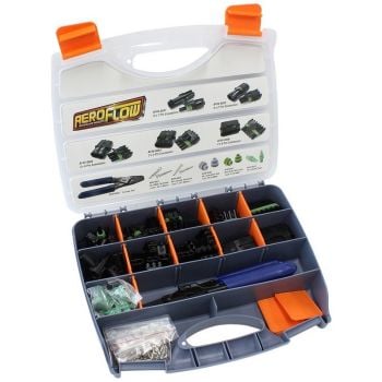 Aeroflow Weatherpack Connector Kit 1 2 3 4 6 Pin Connectors Terminals & Crimp Tool