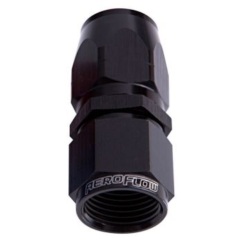 Aeroflow 500 / 550 Series Cutter 1pc Full Flow Swivel Straight Hose-End -6AN Black 