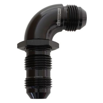Aeroflow 90 Full Flow AN Bulkhead -6AN Black