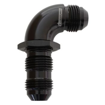 Aeroflow 90 Full Flow AN Bulkhead -8AN Black