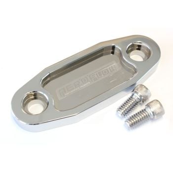 Aeroflow Billet Fuel Pump Block-Off Plate Chrome 
